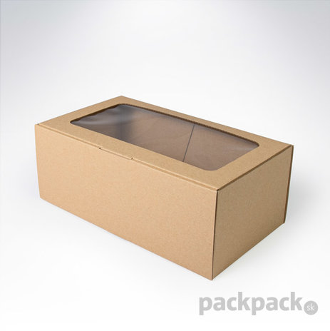 Krabička s okienkom 178x120x79 natural - OK081-krabicka-s-okienkom