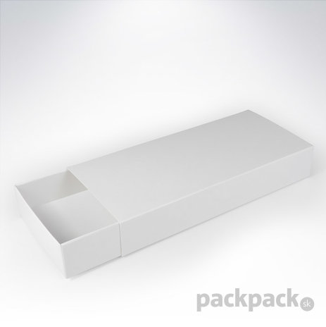 Darčeková krabička 260x115x40 biela - krabicka-zasuvacia-biela