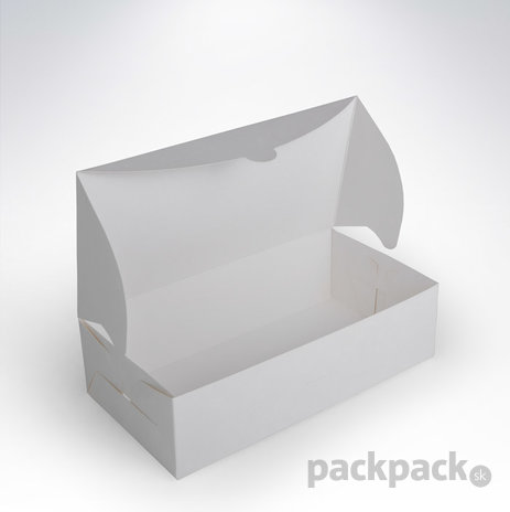 Krabica na zákusky 250x130x70 biela - biela-cukrarska-krabicka