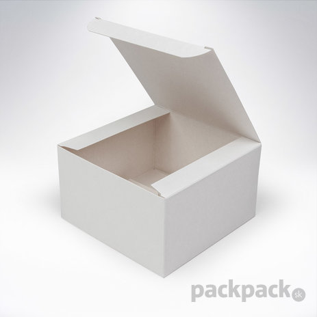 Krabička na donut 130x130x75 biela - donut-1ks-biely