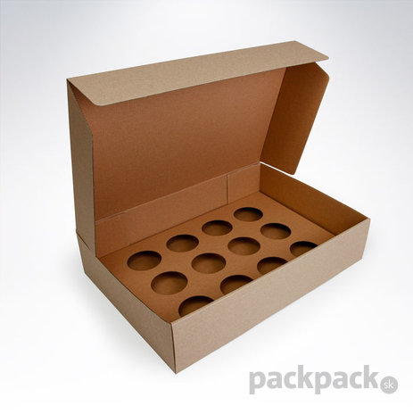 Krabica na cupckakes 12 kusov 410x280x90 eko - krabica-cupcakes-12-eko