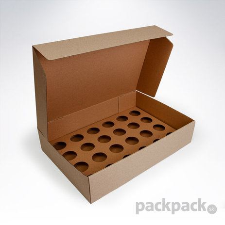 Krabica na cupckakes 24 kusov 410x280x90 eko - krabica-cupcakes-24ks-eko