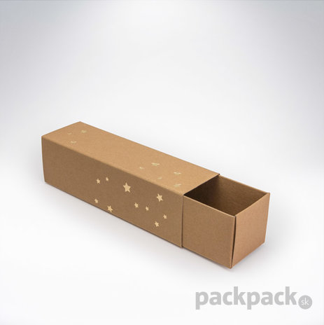 Krabička na makrónky eko 160x52x52 hviezdičky
