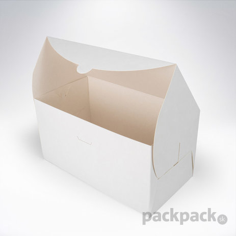 Krabička na zákusky 230x120x120 biela - krabicka-na-zakusky-biela