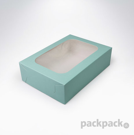 Krabička s okienkom 200x140x55 pastel mint - krabicka-okienko-mint