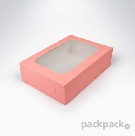 Krabička s okienkom 200x140x55 pastel pink - krabicka-okienko-pink