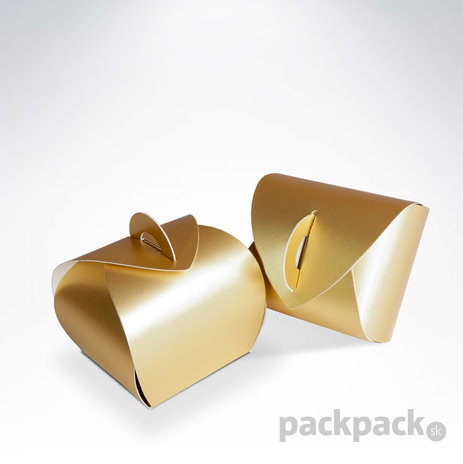 Krabička na makarónky zlatá 50x50x50 - makronky-2ks-zlata