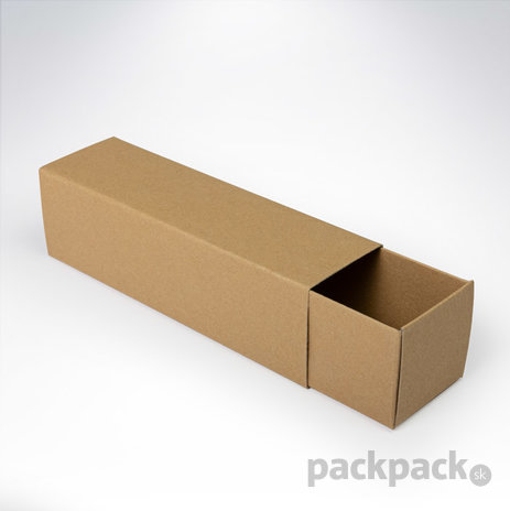 Krabička na makarónky eko 160x45x45 - makronky-prirodna-hneda