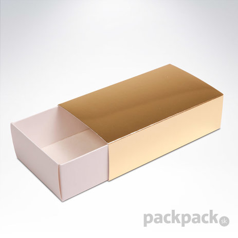 Krabička na makarónky zlatá 160x90x45 - makronky-zlata-velka