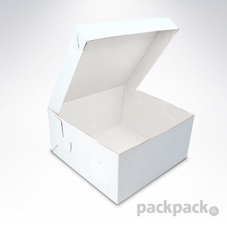Cukrárska krabica na torty 330x330x200 - tortova-biela-krabica