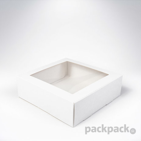 Krabička s okienkom 209x208x65 biela - krabicka-s-okienkom-209-biela
