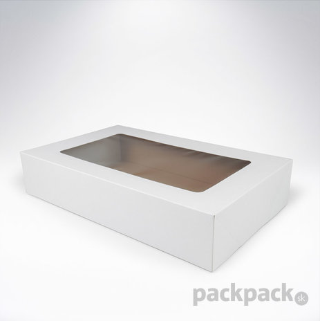Krabička s okienkom 370x230x75 biela - krabicka-s-okienkom-w370x230x75