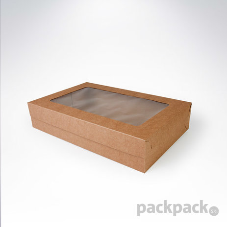 Krabička s okienkom 370x230x75 kraft - krabica-s-okeinkom-kraft