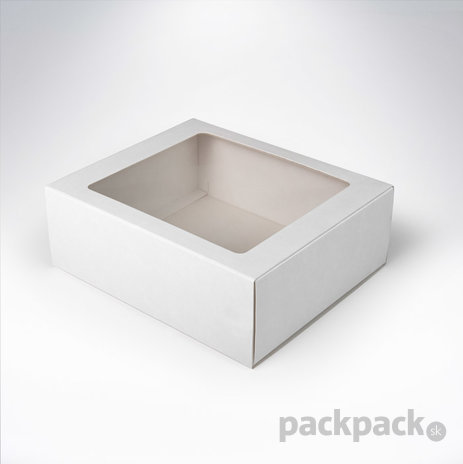 Krabička s okienkom 161x135x55 biela - krabicka-okienko-161x135x55-biela