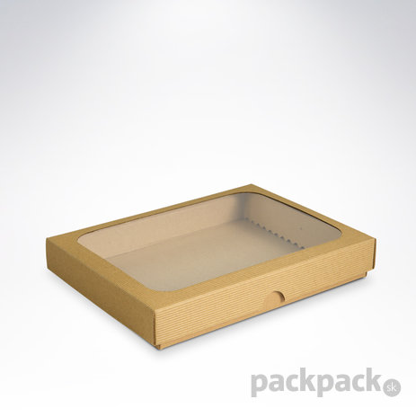 Krabička s okienkom 220x170x35 - krabicka-okienko-vlnita-lepenka