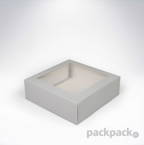 Krabička s okienkom 209x208x65 šedá - krabicka-s-okienkom-209-siva