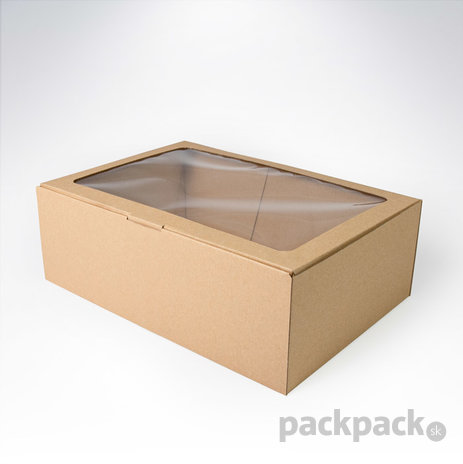 Krabička s okienkom 235x136x90 - packpack-702
