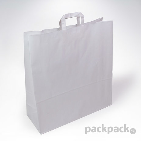 Papierová taška 320x120x410 biela - papierova-taska-siroka-b