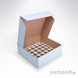 Krabica na muffiny 36 kusov biela