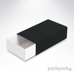 Krabička na makarónky čierna 160x90x45
