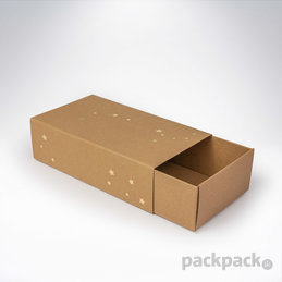 Krabička na makrónky eko 160x90x45 hviezdičky
