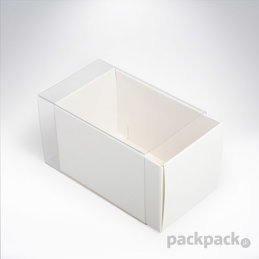 Krabička na makarónky biela 90x55x55