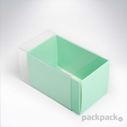 Krabička na makarónky svetlo zelená 90x55x55