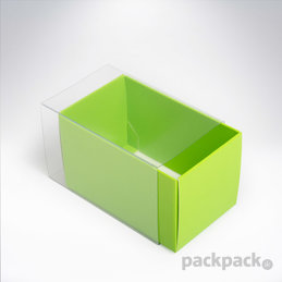 Krabička na makrónky zelená 90x55x55