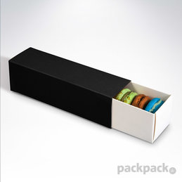 Krabička na makarónky čierna 160x45x45