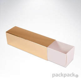 Krabička na makarónky zlatá 160x45x45
