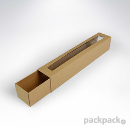  Krabička na makarónky eko s okienkom 272x46x46