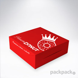 Krabica na donuty potlač červená farba