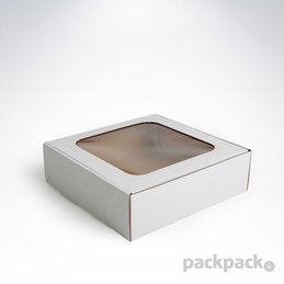 Krabička s okienkom 200x195x60 biela