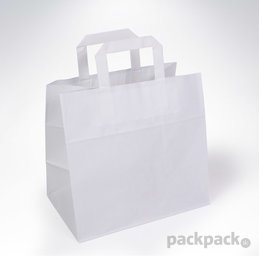 Papierová taška na menu 320x170x270 biela
