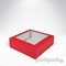 Krabička s okienkom 209x208x65 červená - 209x208x65-cervena-okienko