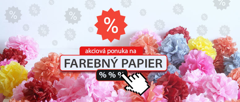 Farebný hodvábny papier akcia